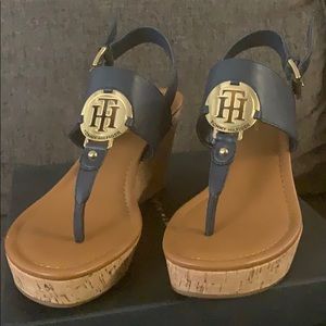 Tommy Hilfiger Dark Blue wedge Sandals
